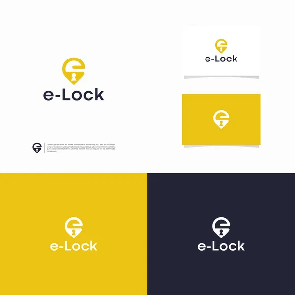 Lock Security Logo Designs — стоковый вектор