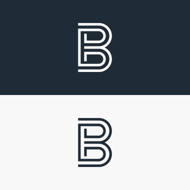 Baş harfleri monogram harfleri yaratıcı logo tasarımı