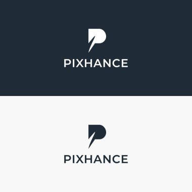 Baş harfler p yaratıcı logo tasarımı