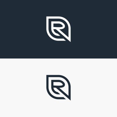 Baş harfleri monogram harfleri yaratıcı logo tasarımı