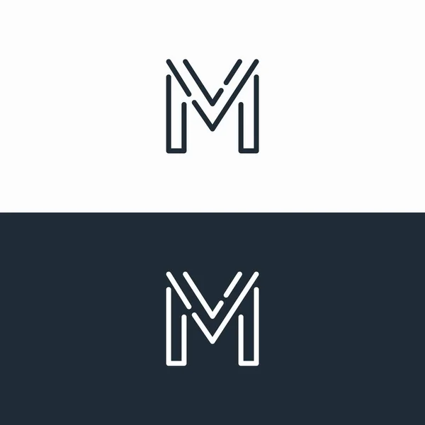 Iniziali Monogramma Lettere Creativo Logo Design — Vettoriale Stock