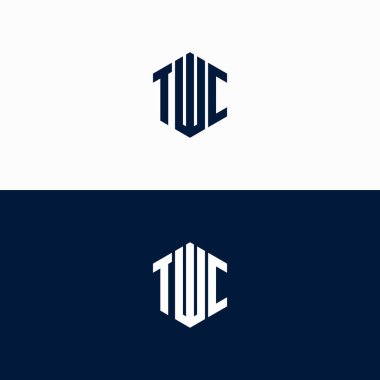 twc harfli logo, yaratıcı logo ilhamı, modern logo şablonu, element logosu, konsept logo vektörü.