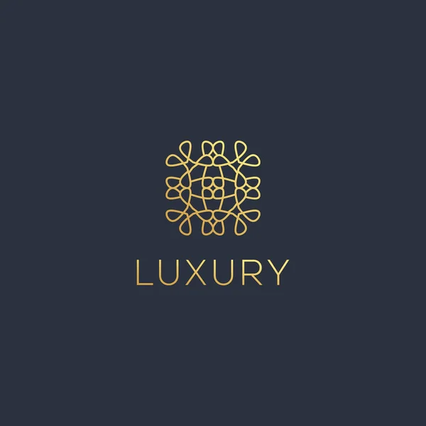 Luxe Logo Gouden Abstracte Ornamenten Logo Elementen Innovatieve Concept Logo — Stockvector