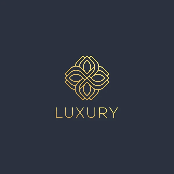 Logo Luksusowe Złote Abstrakcyjne Ozdoby Elementy Logo Innowacyjne Projekty Logo — Wektor stockowy