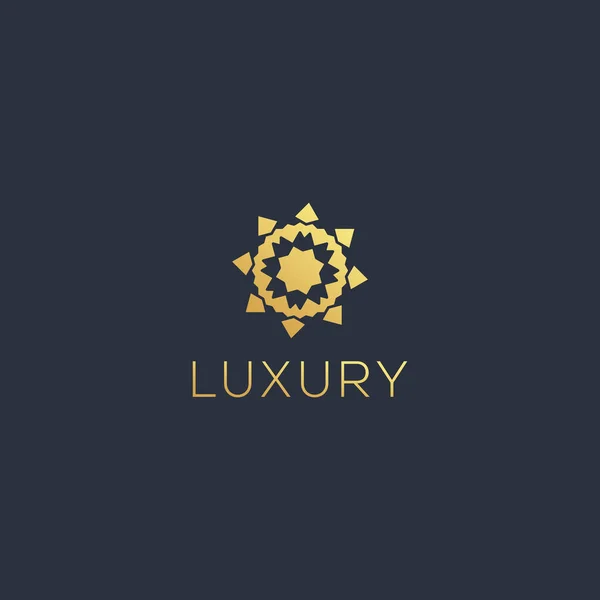 豪華なロゴ 金の抽象的な装飾 ロゴ要素 革新的なコンセプトロゴデザイン — ストックベクタ