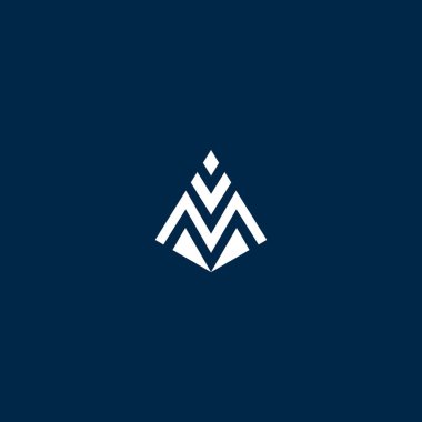monogram harfi amv minimalist logo simgesi, vektör tasarım ögesi, yaratıcı logo ilhamı.