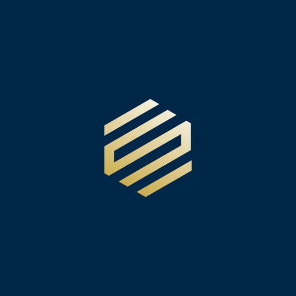 Monogram Harfi Minimalist Logo Simgesi Vektör Tasarım Ögesi Yaratıcı Logo — Stok Vektör