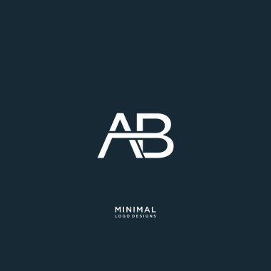 İlk harf ab yenilikçi monogram logo tasarımı