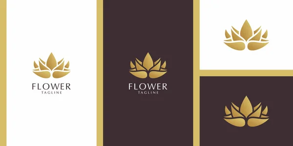 Design Logotipo Flor Vetor Modelo Logotipo Luxo Elegante — Vetor de Stock