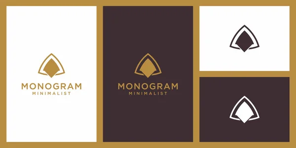 Lettre Logo Minimaliste Monogramme Design — Image vectorielle