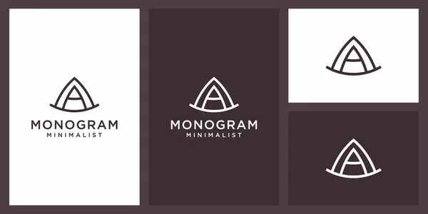 Lettera Monogramma Design Minimalista Logo — Vettoriale Stock