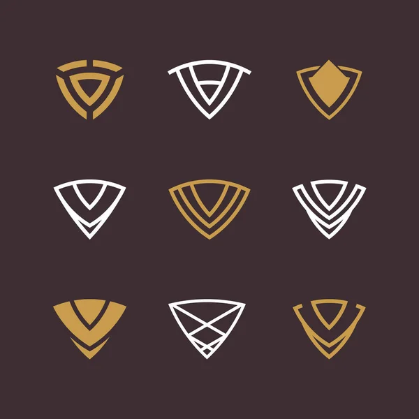 Logo Bundel Minimalistisch Monogram Logo Set — Stockvector