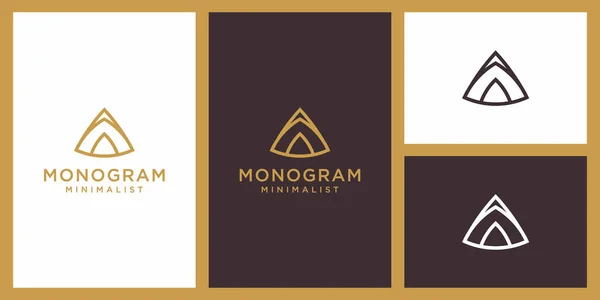 Buchstabe Ein Monogramm Minimalistisches Logo Design — Stockvektor