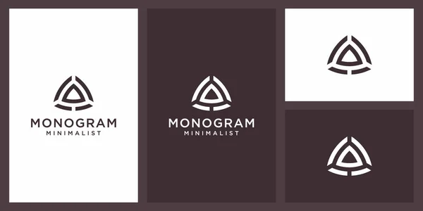 Carta Monograma Design Logotipo Minimalista —  Vetores de Stock