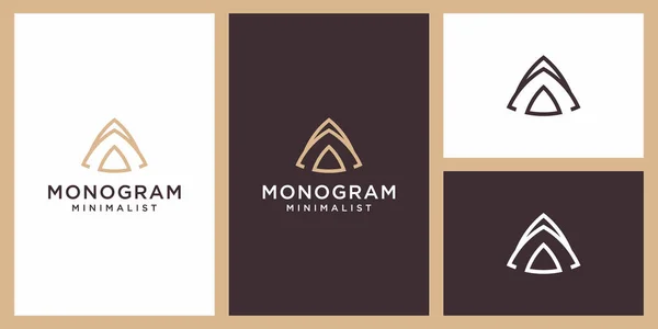 Buchstabe Ein Monogramm Minimalistisches Logo Design — Stockvektor