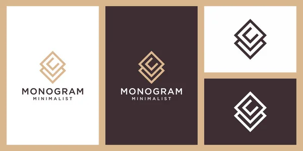 Carta Logotipo Monograma Logotipo Desenhos —  Vetores de Stock