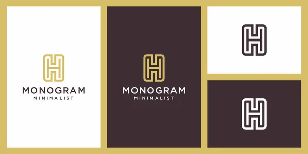 Minimalistische Monogramm Logo Vorlage — Stockvektor