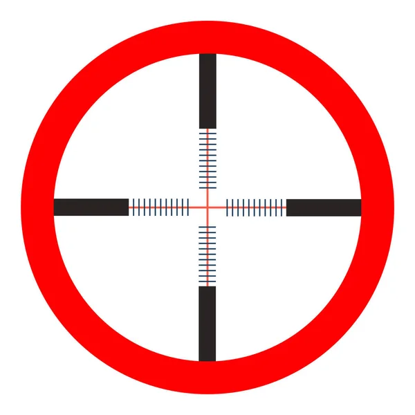 Ícone de mira - alvo vetorial, símbolo de atirador - ilustração arma . — Vetor de Stock