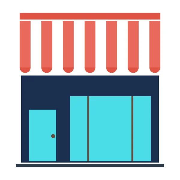 Nákupní obchod budova - vektor obchod přední obrázek, ikonu supermarketu. — Stockový vektor