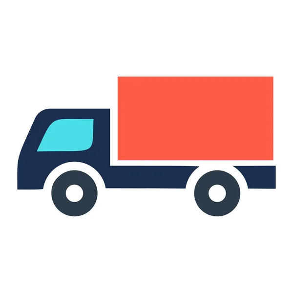 Delivery truck icon isolated on white background. Vector simple illustration. — Stock Vector