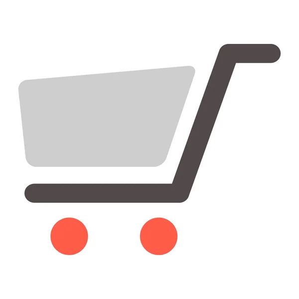 Vector shopping cart illustration - kommersiella marknaden. — Stock vektor