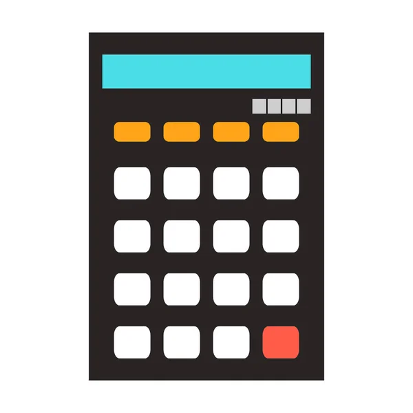 Ilustração da calculadora vetorial isolada - símbolo matemático, ícone de escritório . — Vetor de Stock