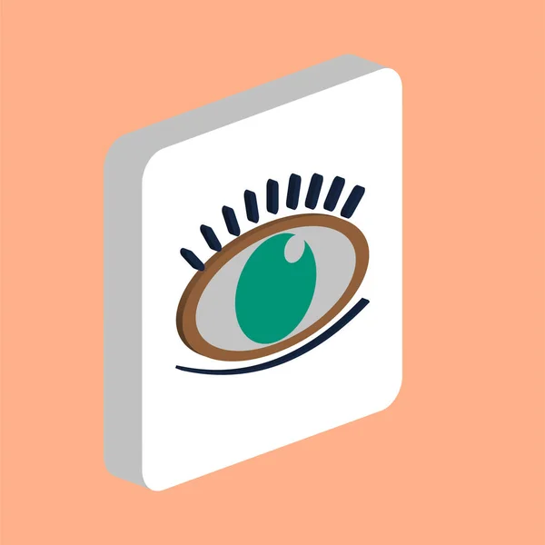 Silmä silmäripsien tietokoneen symboli — vektorikuva
