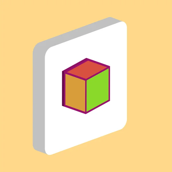 Cube computer symbol — Stock Vector