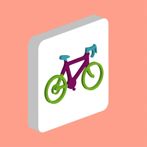 Icono de la bicicleta símbolo de ordenador — Vector de stock