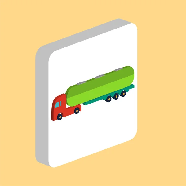 Yakıt kamyonu bilgisayar simgesi — Stok Vektör