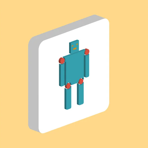 Roboter, Android-Computer-Symbol — Stockvektor