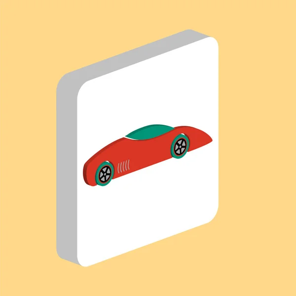 Sport voiture ordinateur symbole — Image vectorielle