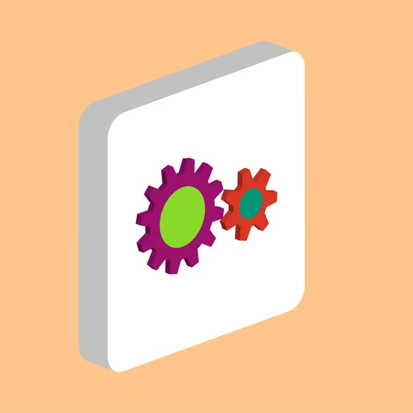 Cog Wheel Simple Vector Icon Illustration Symbol Design Template Web — Stock Vector