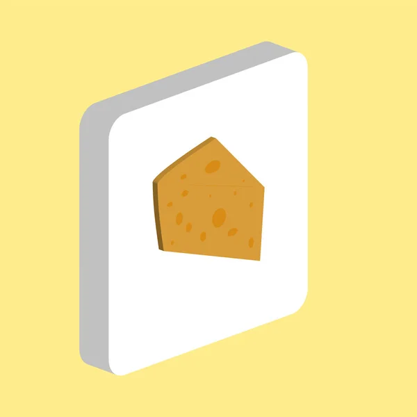Τυρί Απλό Διάνυσμα Εικονίδιο Εικονογράφηση Σύμβολο Πρότυπο Σχεδίασης Για Κινητό — Διανυσματικό Αρχείο