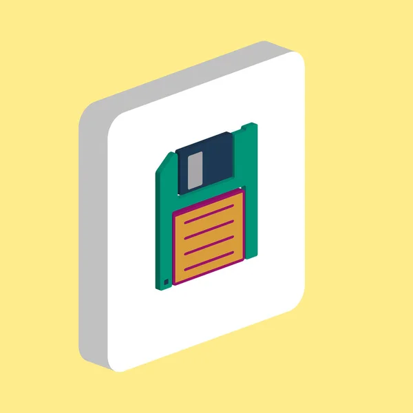 Floppy Disk Icona Vettoriale Semplice Illustrazione Modello Design Simbolo Elemento — Vettoriale Stock
