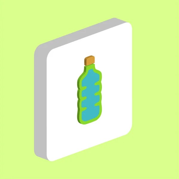 Ikon Vektor Sederhana Botol Air Templat Desain Simbol Ilustrasi Untuk - Stok Vektor