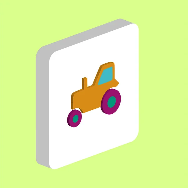 Tractor Simple Vector Icon Illustration Symbol Design Template Web Mobile — Stock Vector