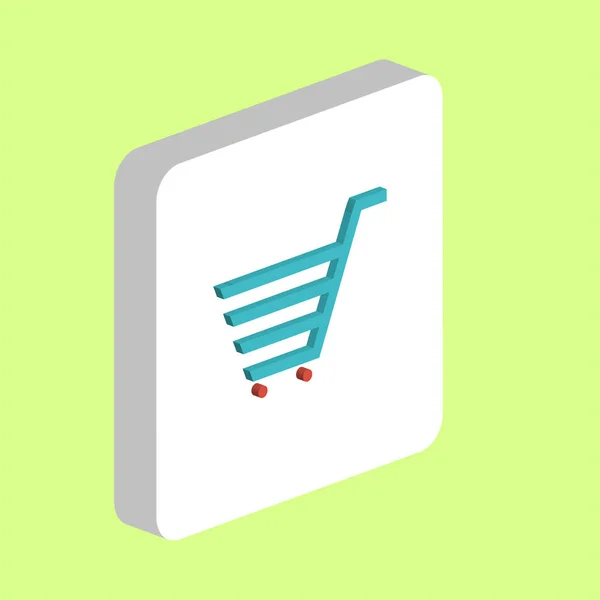 Shopping cart computer symbool — Stockvector