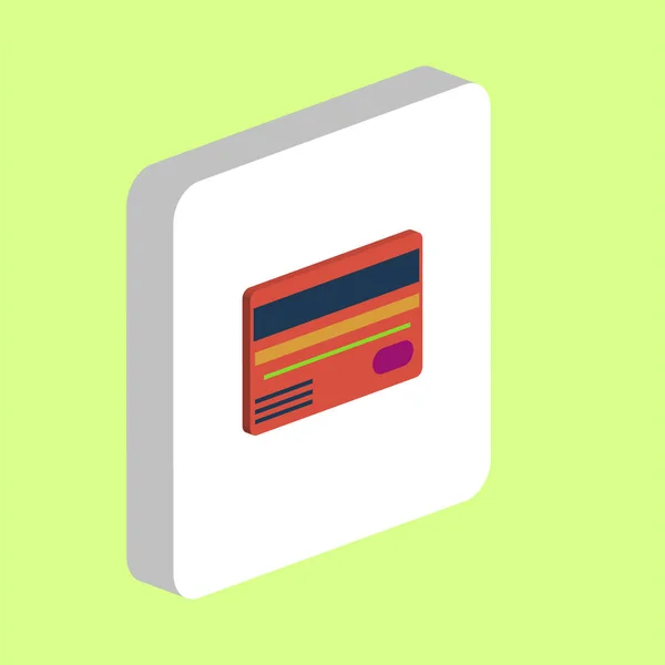 Carta Credito Icona Vettoriale Semplice Illustrazione Modello Design Simbolo Elemento — Vettoriale Stock