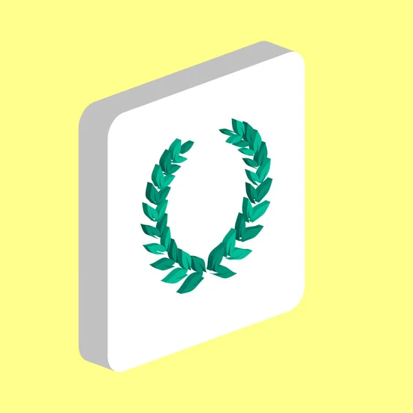 Gewinner Kranz Einfaches Vektorsymbol Illustration Symbol Design Vorlage Für Web — Stockvektor