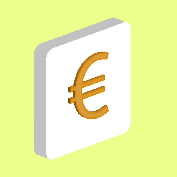 Euro Currency Simple Vector Icon Illustration Symbol Design Template Web — Stock Vector
