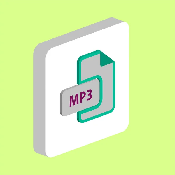 Έγγραφο Mp3 Απλό Διανυσματικό Εικονίδιο Εικονογράφηση Πρότυπο Σχεδιασμού Συμβόλων Για — Διανυσματικό Αρχείο