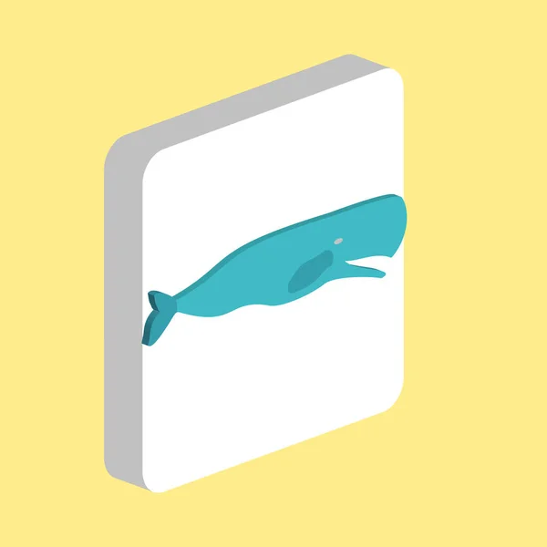 Whale Simple Vector Icon Illustration Symbol Design Template Web Mobile — Stock Vector