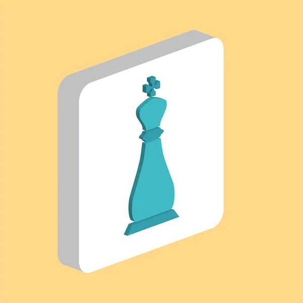 Chess King Icono Vector Simple Plantilla Diseño Símbolo Ilustración Para — Vector de stock