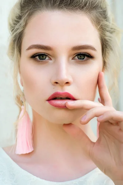 모델과 속눈썹 젊음과 Spa Skincare 전문적 주름살 — 스톡 사진
