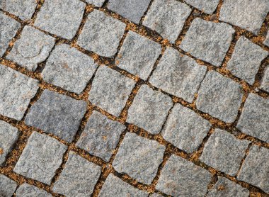 Tuğla taş arka plan. Pavers yolu.