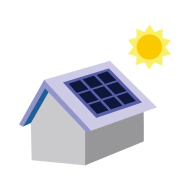 Güneş paneli teknoloji konsept tasarımı.