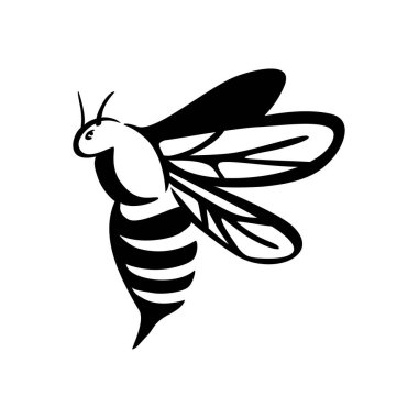 Siyah ve Beyaz Böcek İspatına Vuran Arı Silueti