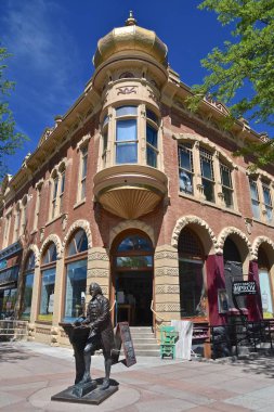 Rapid City, Güney Dakota, 22 Mayıs 2018. Thomas Jefferson heykeli olduğunu şehir merkezinde yer alan Rapid City Mayıs heykeller şehrin eski ABD liderleri onur gibi sokak astar önemli.