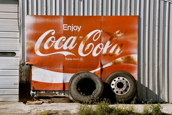 Spiritwood North Dakota Augustus 2018 Het Oude Coca Cola Teken — Stockfoto